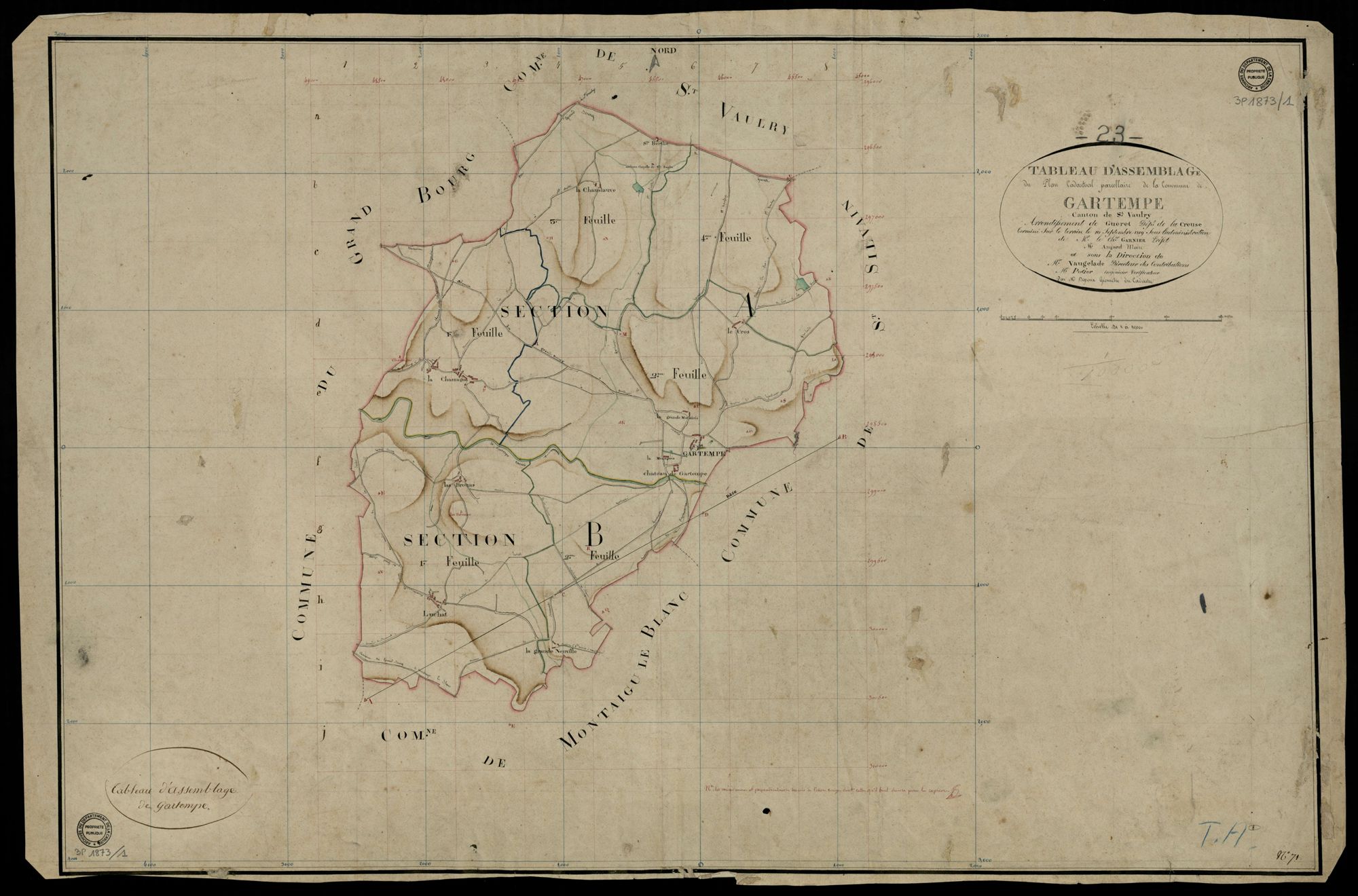 Gartempe - Plan parcellaire communal