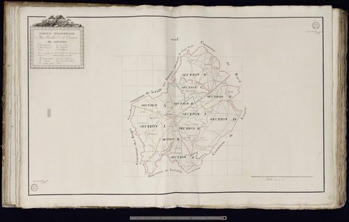 Gouzon - Tableau d'assemblage de la commune