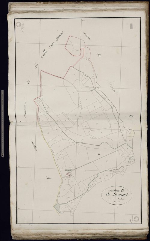 Gouzon - Section B dite de Lavaud (1ère feuille),