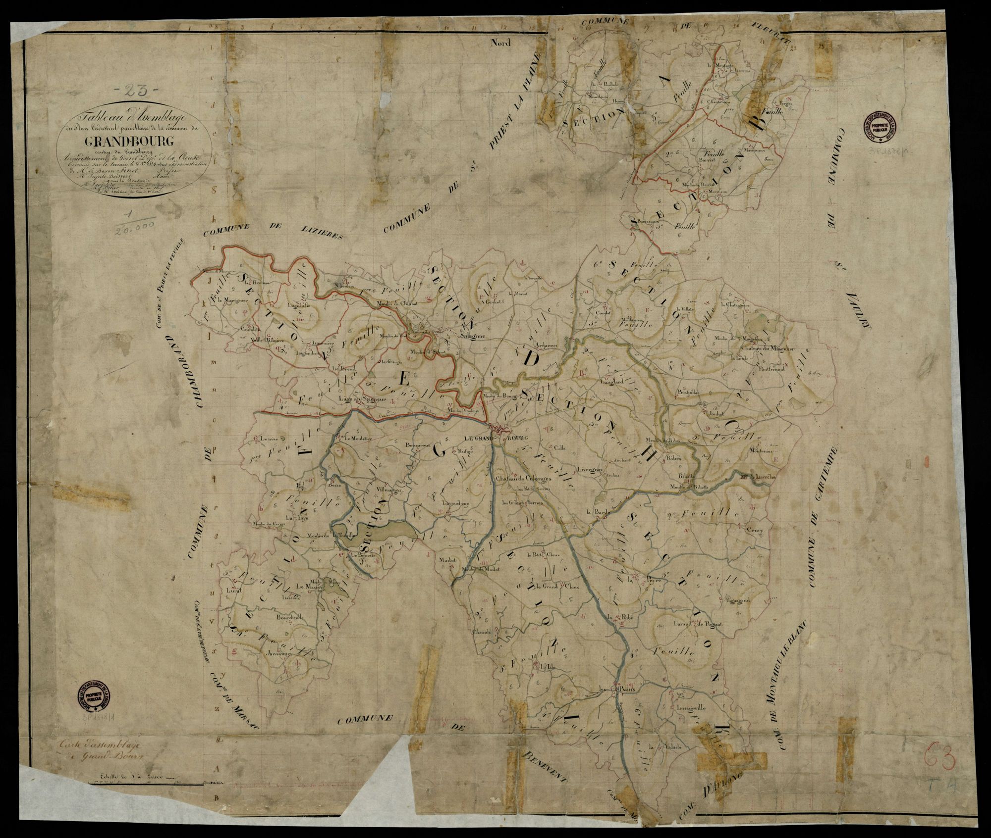Le Grand-Bourg - Plan parcellaire communal