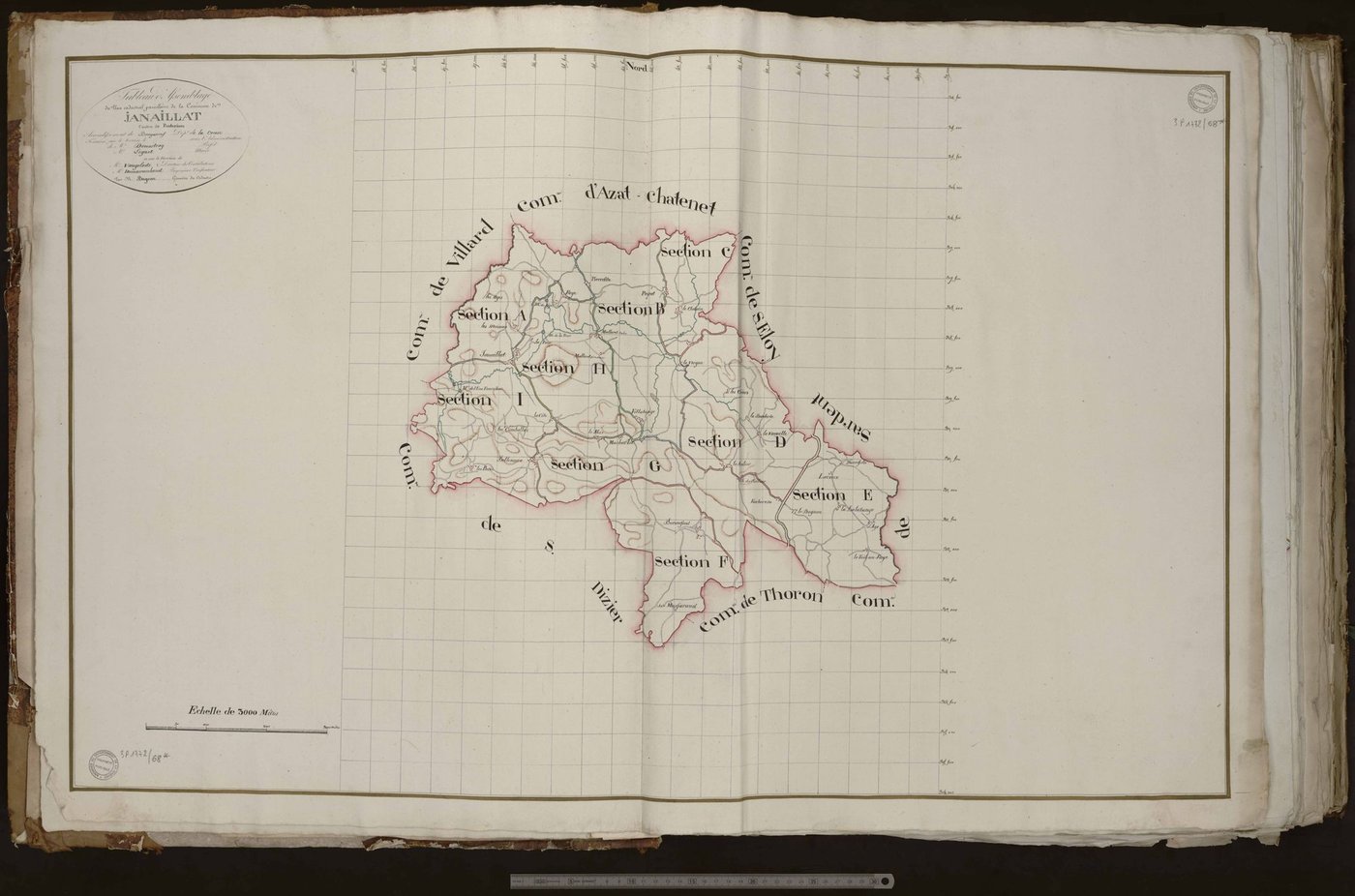 Janaillat - Tableau d'assemblage de la commune