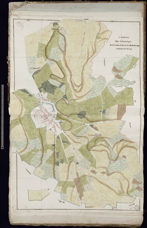 Jarnages - Plan géométrique de la section B dite ville de Jarnages (1ère subdivision)