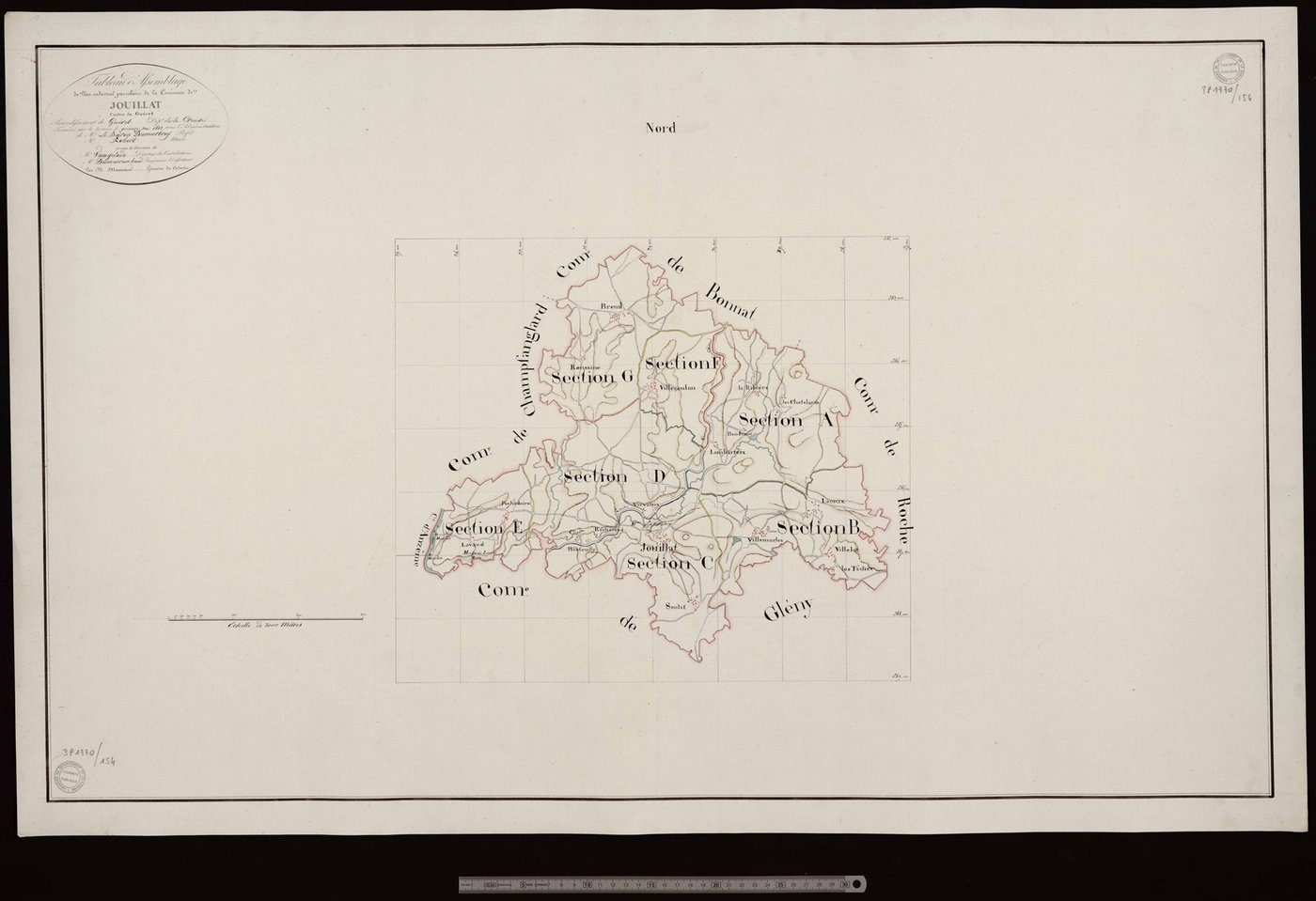 Jouillat - Tableau d'assemblage de la commune
