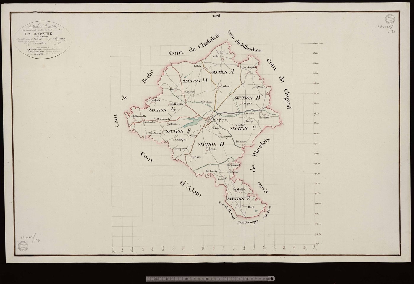 Ladapeyre - Tableau d'assemblage de la commune