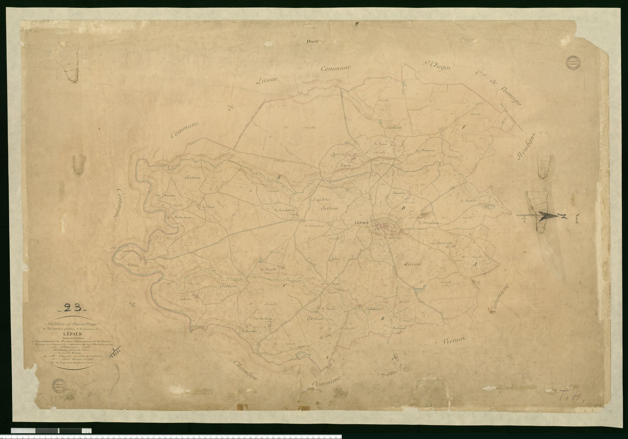 Lépaud - Plan parcellaire communal