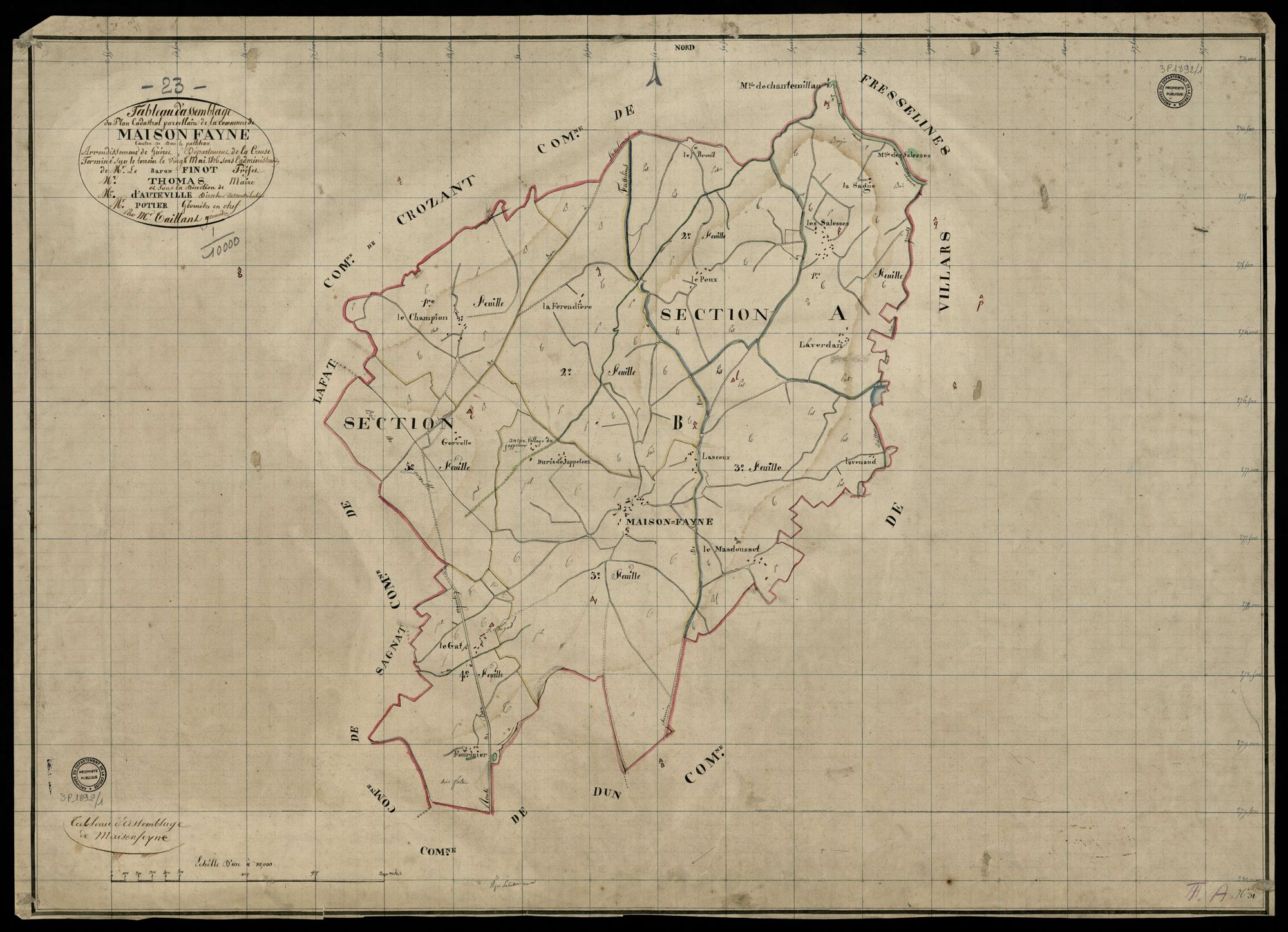 Maison-Feyne - Plan parcellaire communal