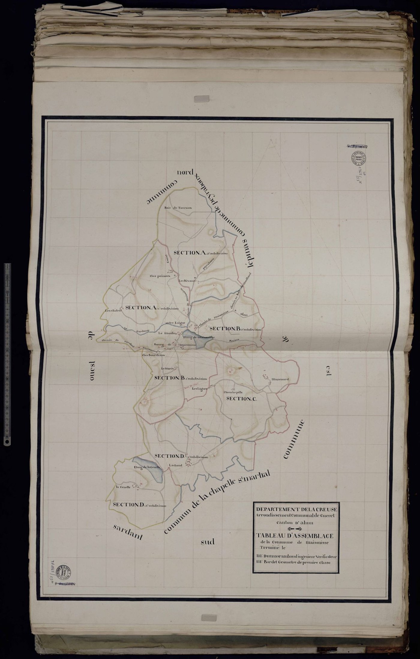 Maisonnisses - Tableau d'assemblage de la commune