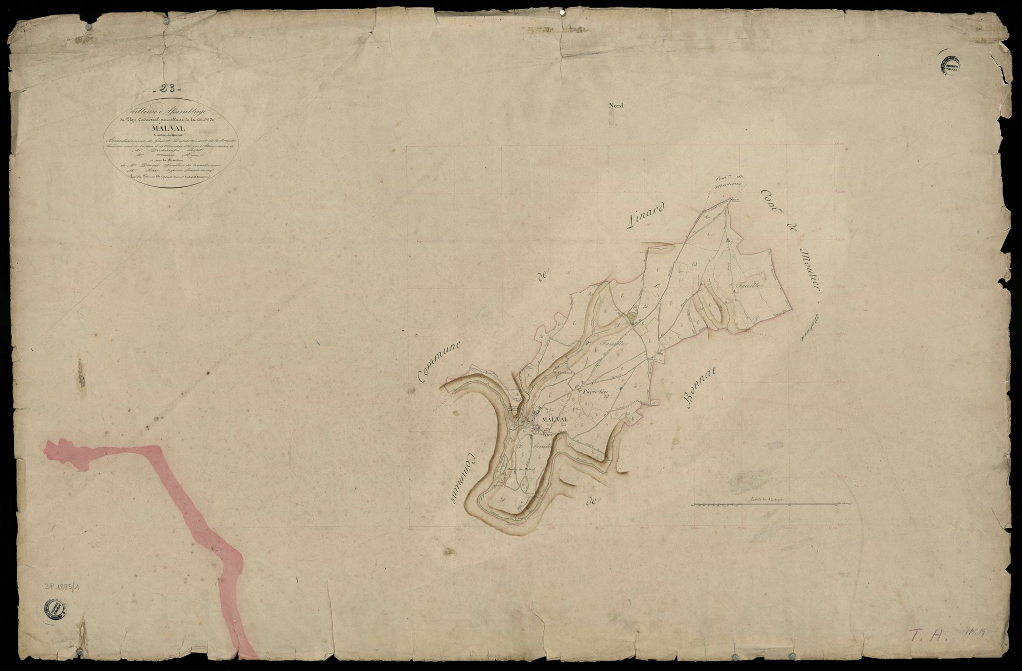 Malval - Plan parcellaire communal