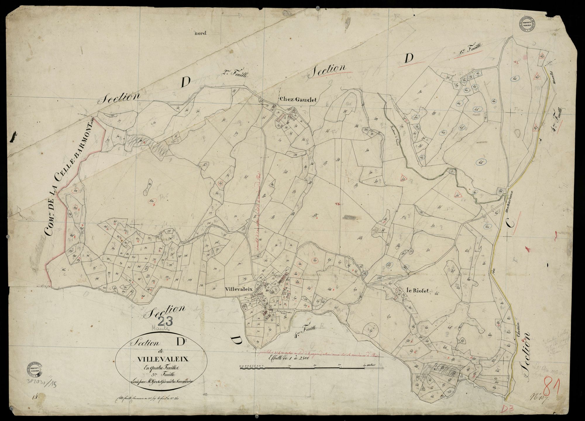 Mautes - Plan parcellaire communal