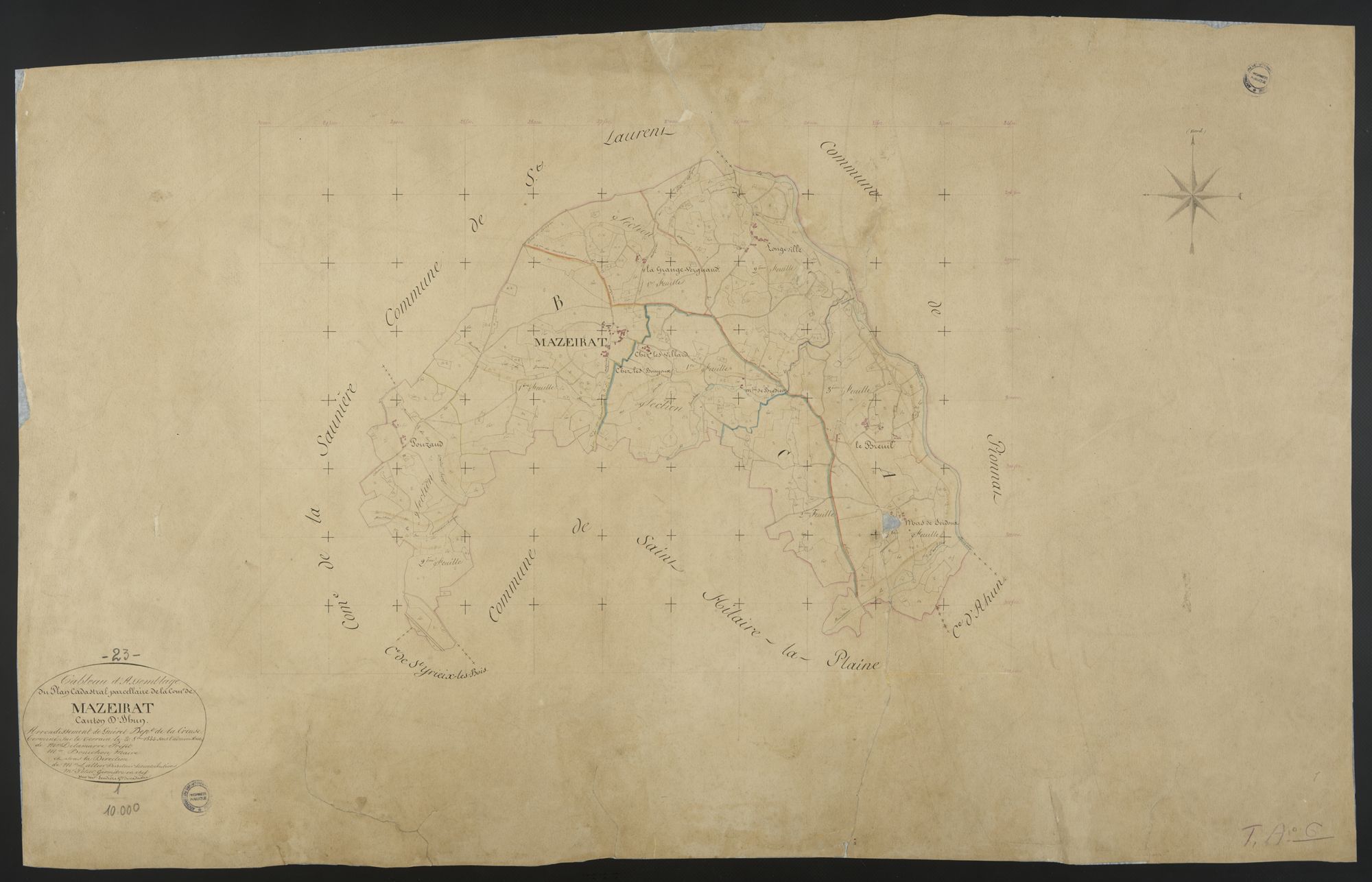 Mazeirat - Plan parcellaire communal