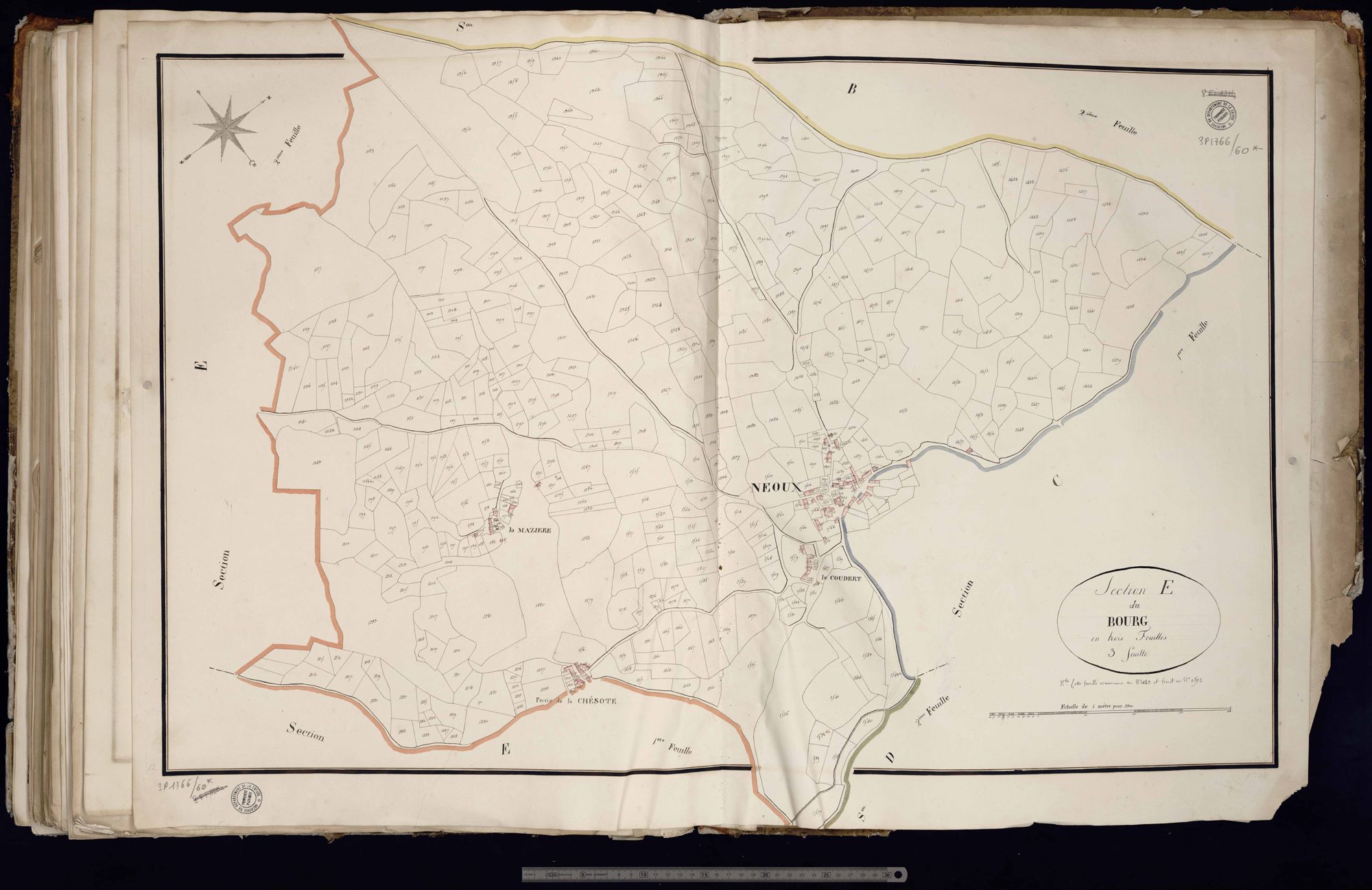 Néoux - Section E dite du Bourg (3ème feuille)