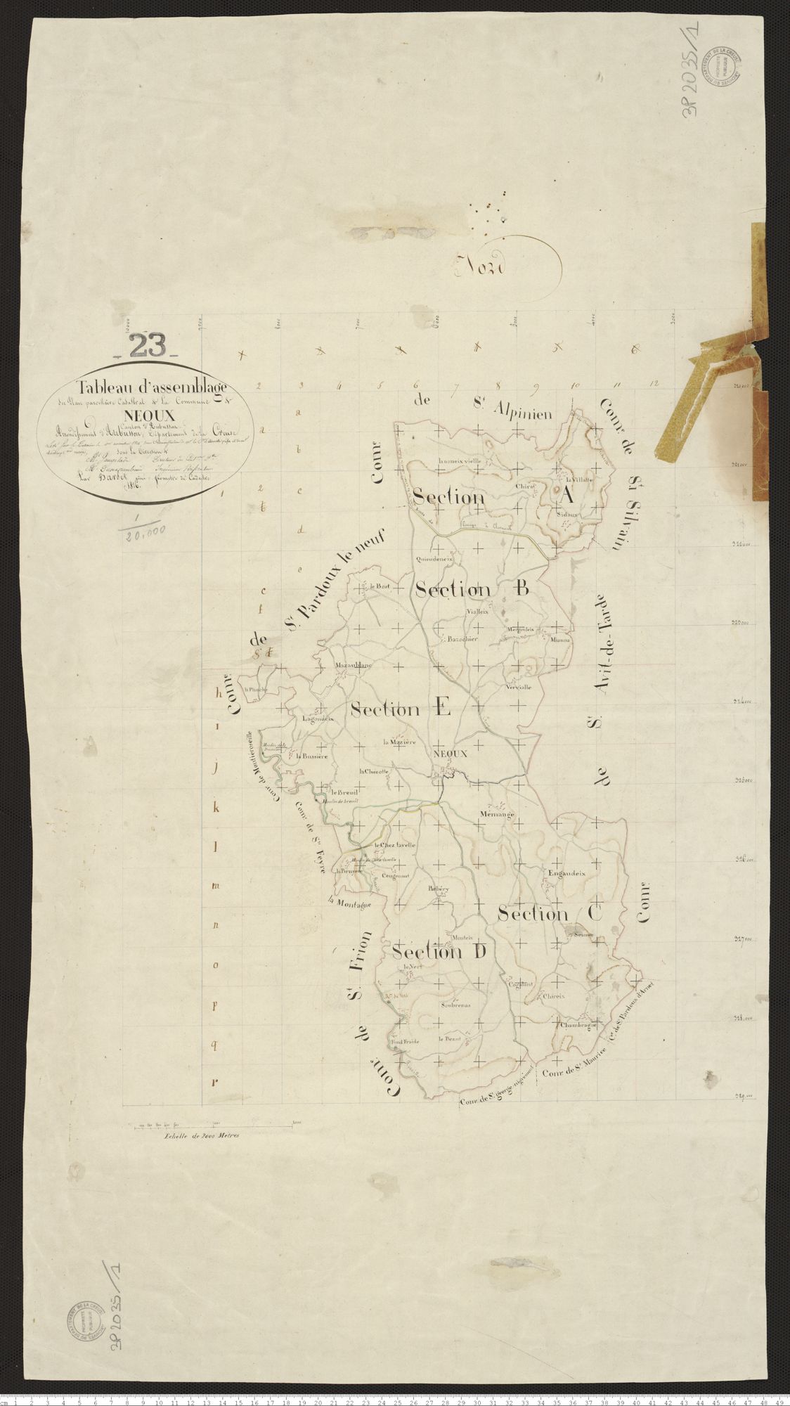 Néoux - Plan parcellaire communal