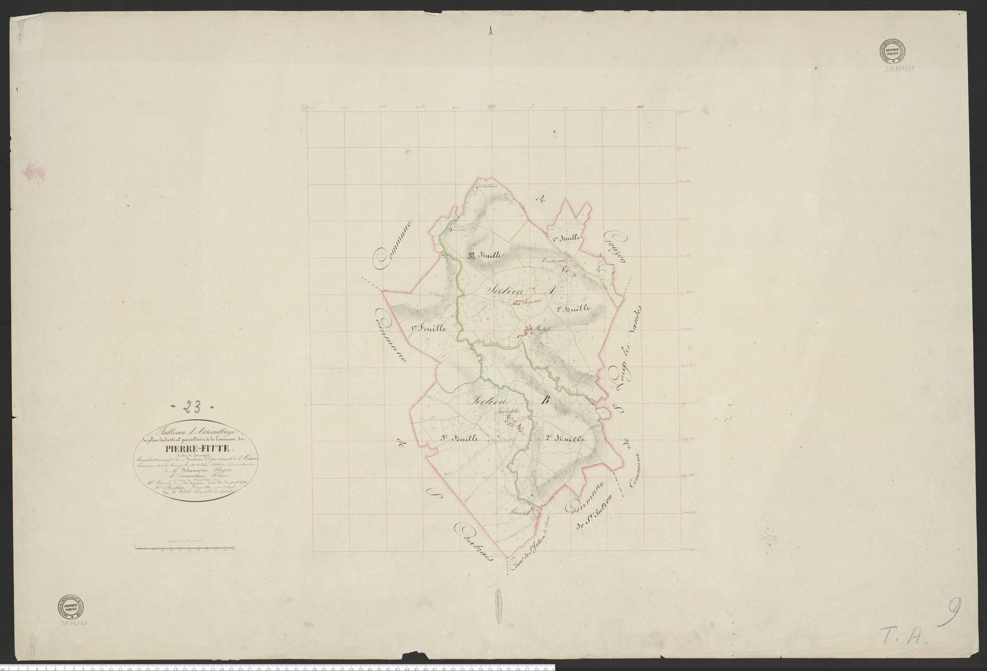 Pierrefitte - Plan parcellaire communal