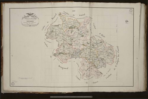 Pontarion - Tableau d'assemblage des communes du canton de Pontarion