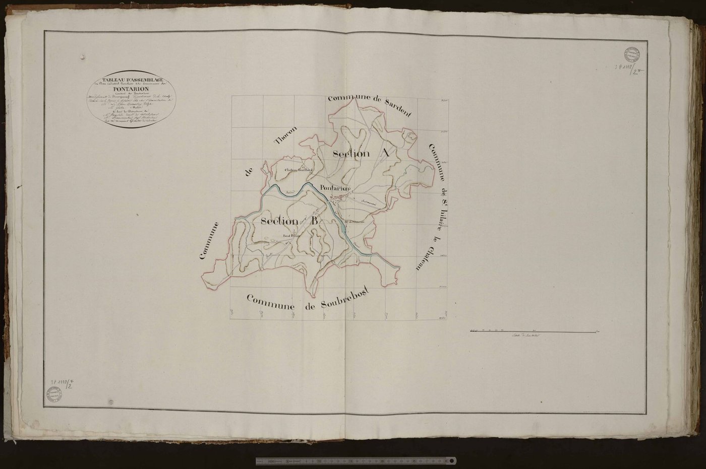 Pontarion - Tableau d'assemblage de la commune