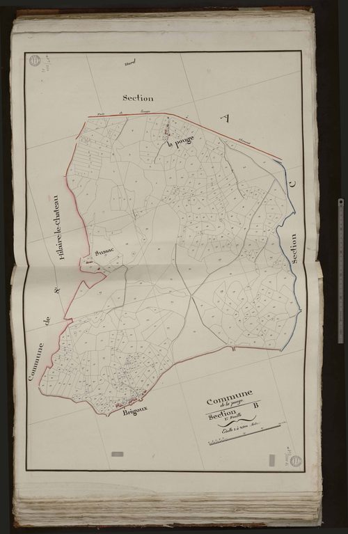 La Pouge - Section B : Sussac, Beigoux (1ère feuille)
