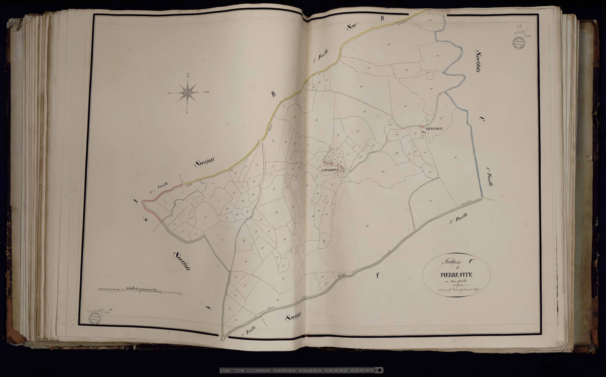 Poussanges - Section C dite de Pierrefitte (1ère feuille)