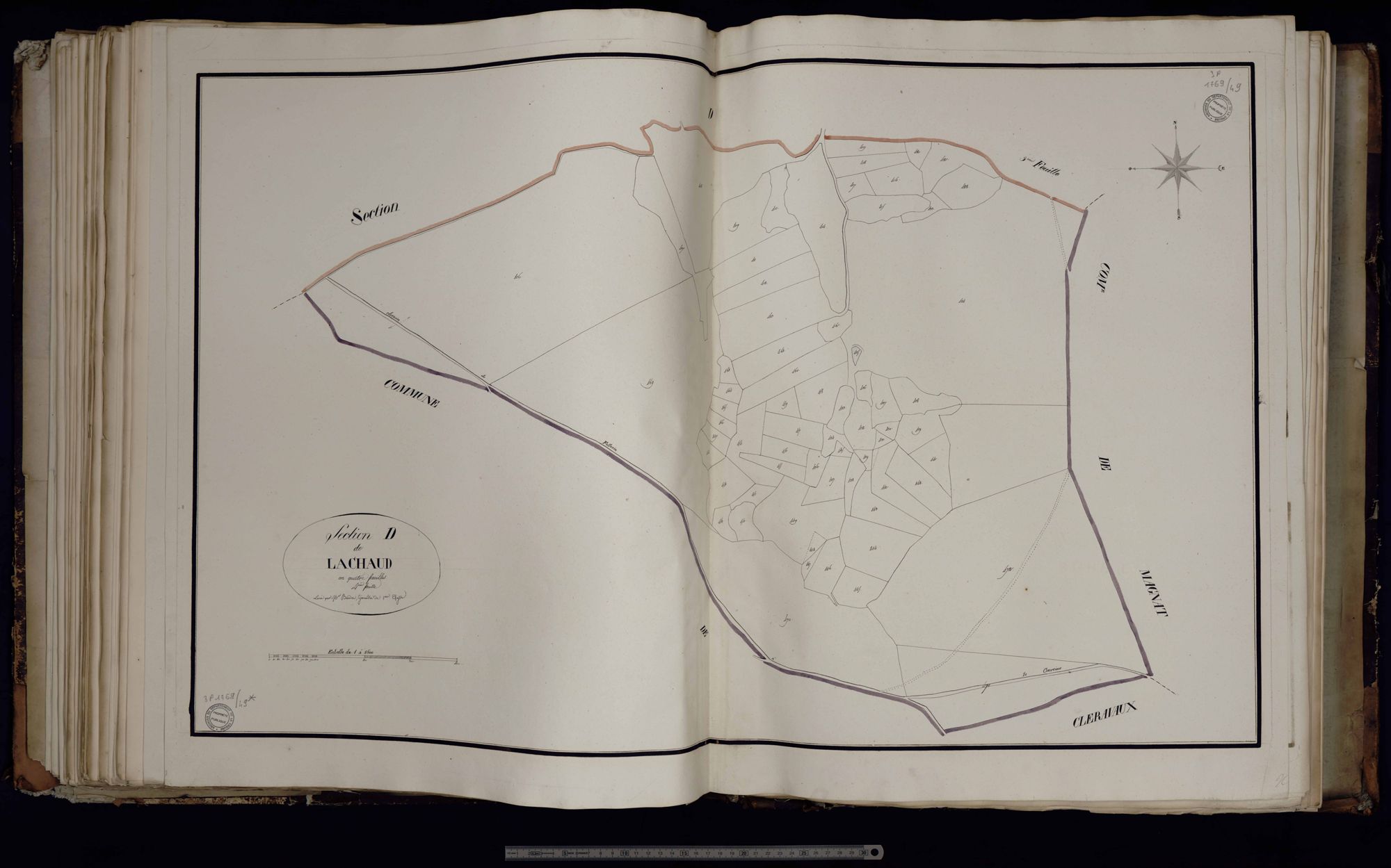 Poussanges - Section D dite de Lachaud (4ème feuille)