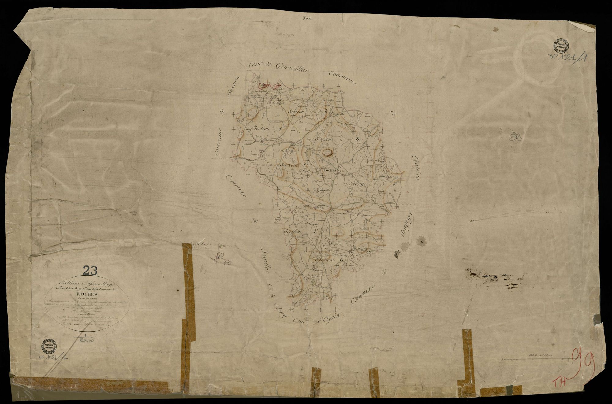 Roches - Plan parcellaire communal