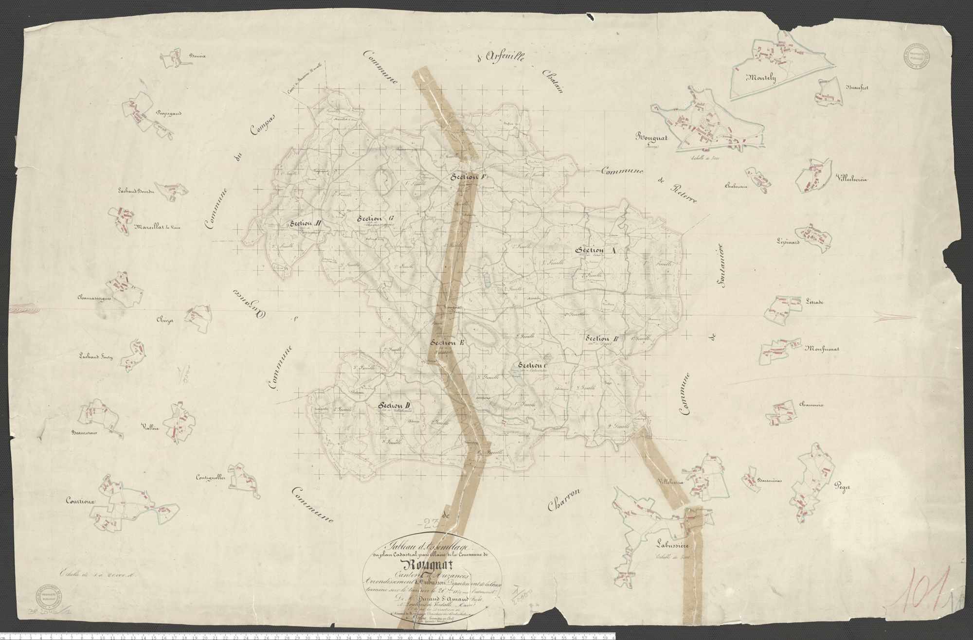 Rougnat - Plan parcellaire communal