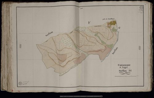 Rougnat - Section H : partie de Courtioux (3ème feuille)