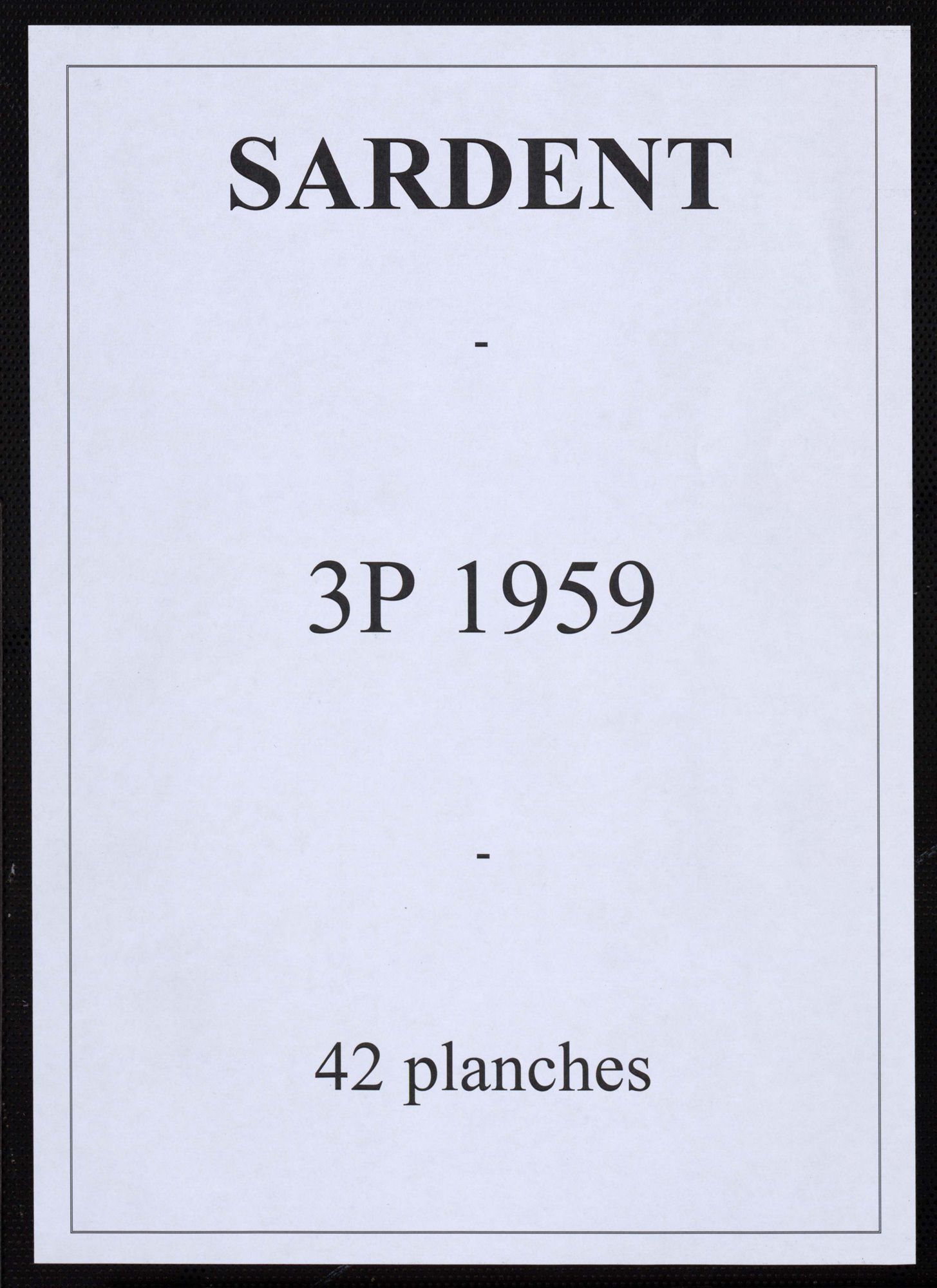 Sardent - Plan parcellaire communal