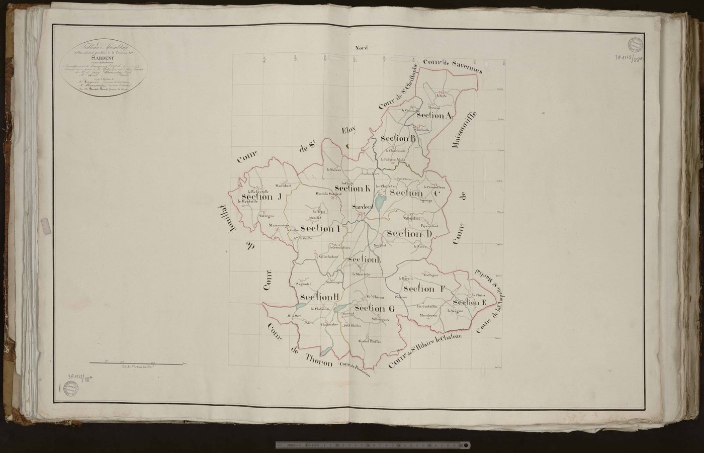 Sardent - Tableau d'assemblage de la commune