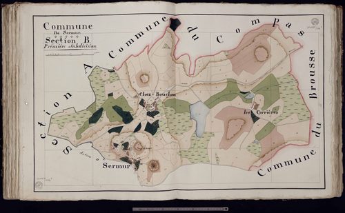 Sermur - Section B: Sermur, Les Corrières (1ère feuille)