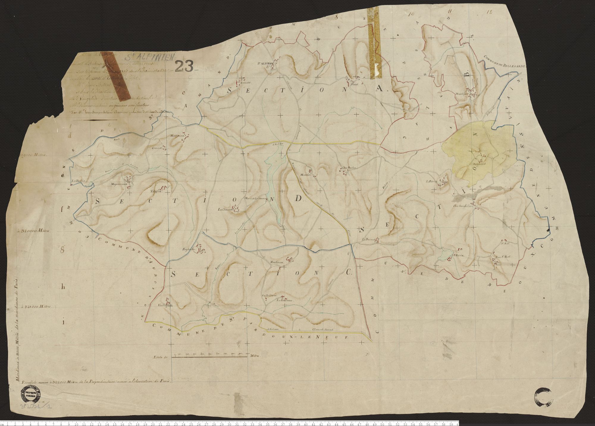 Saint-Alpinien - Plan parcellaire communal