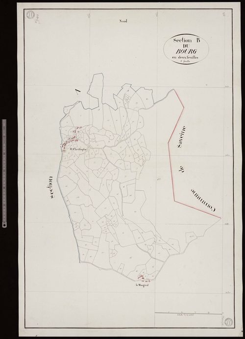 Saint-Christophe - Section B dite du Bourg (1ère feuille)