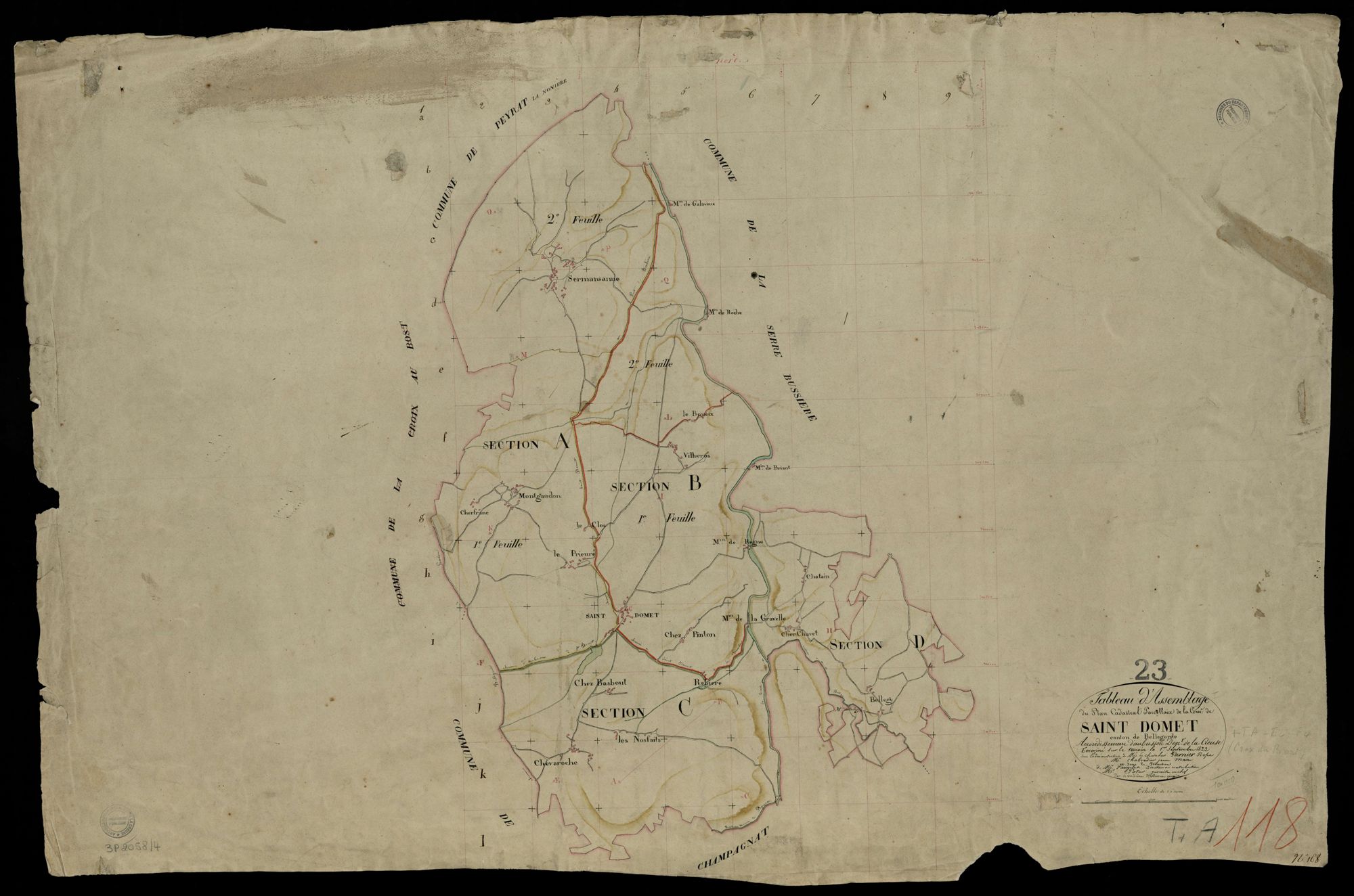 Saint-Domet - Plan parcellaire communal