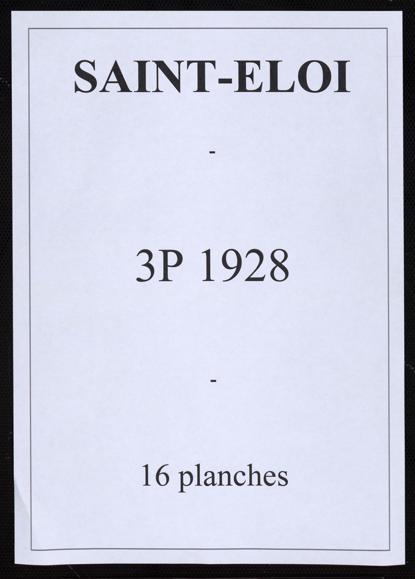 Saint-Eloi - Plan parcellaire communal