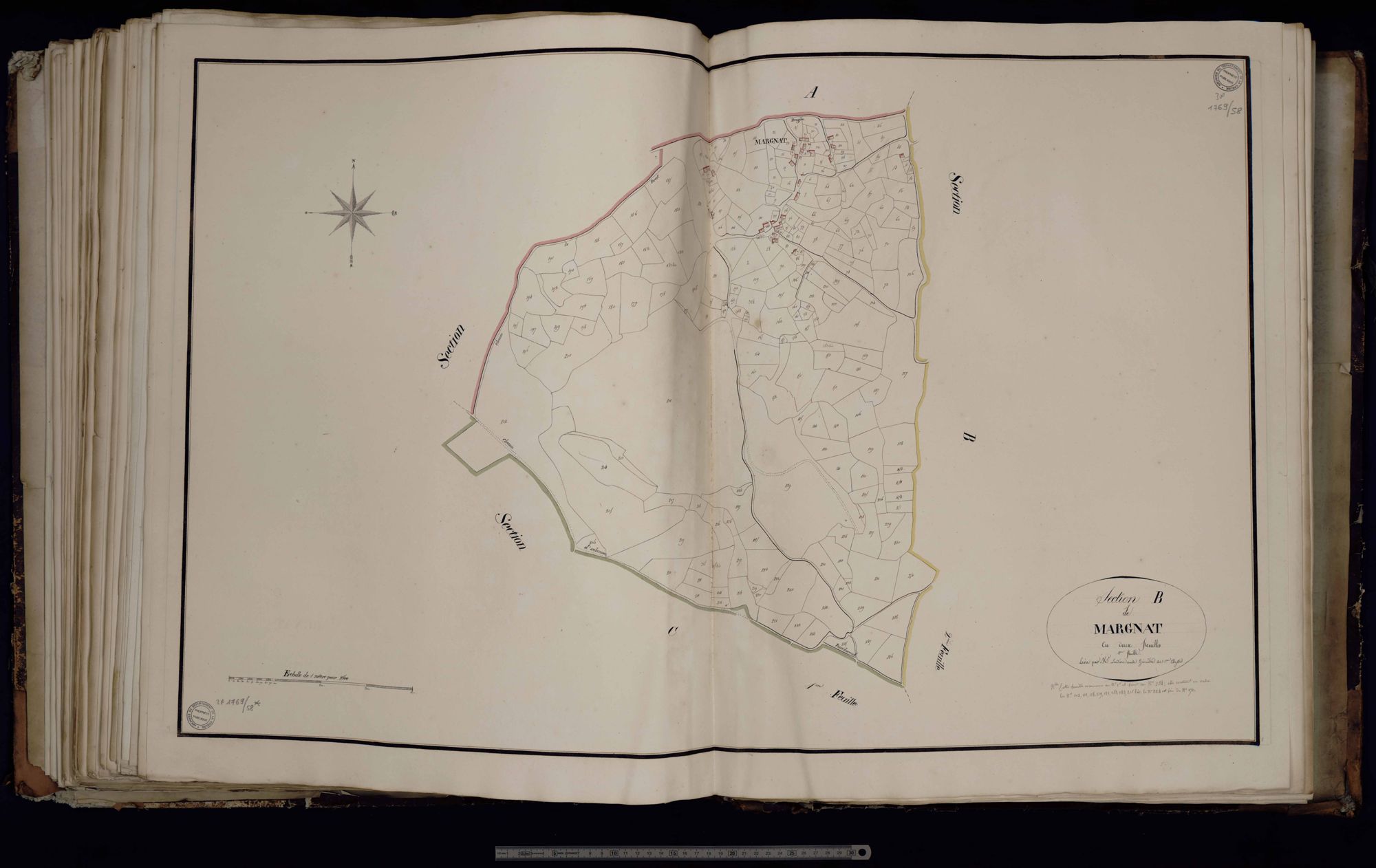 Sainte-Feyre-la-Montagne - Section B dite de Margnat (1ère feuille)