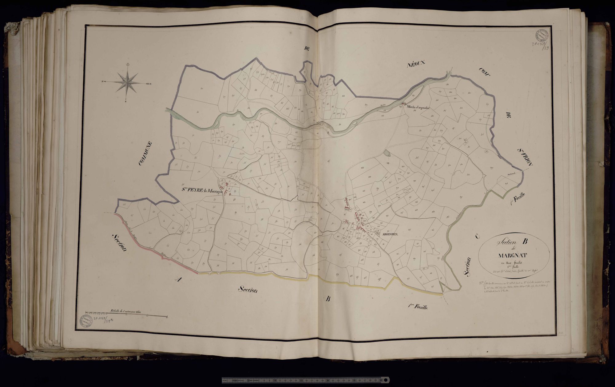 Sainte-Feyre-la-Montagne - Section B dite de Margnat (2ème feuille)