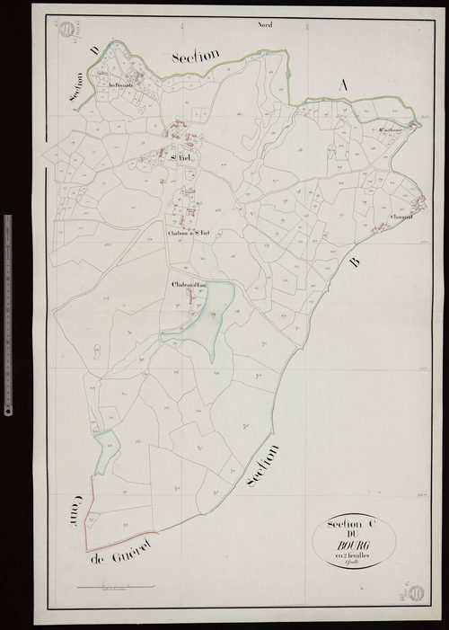 Saint-Fiel - Section C dite du Bourg (1ère feuille)