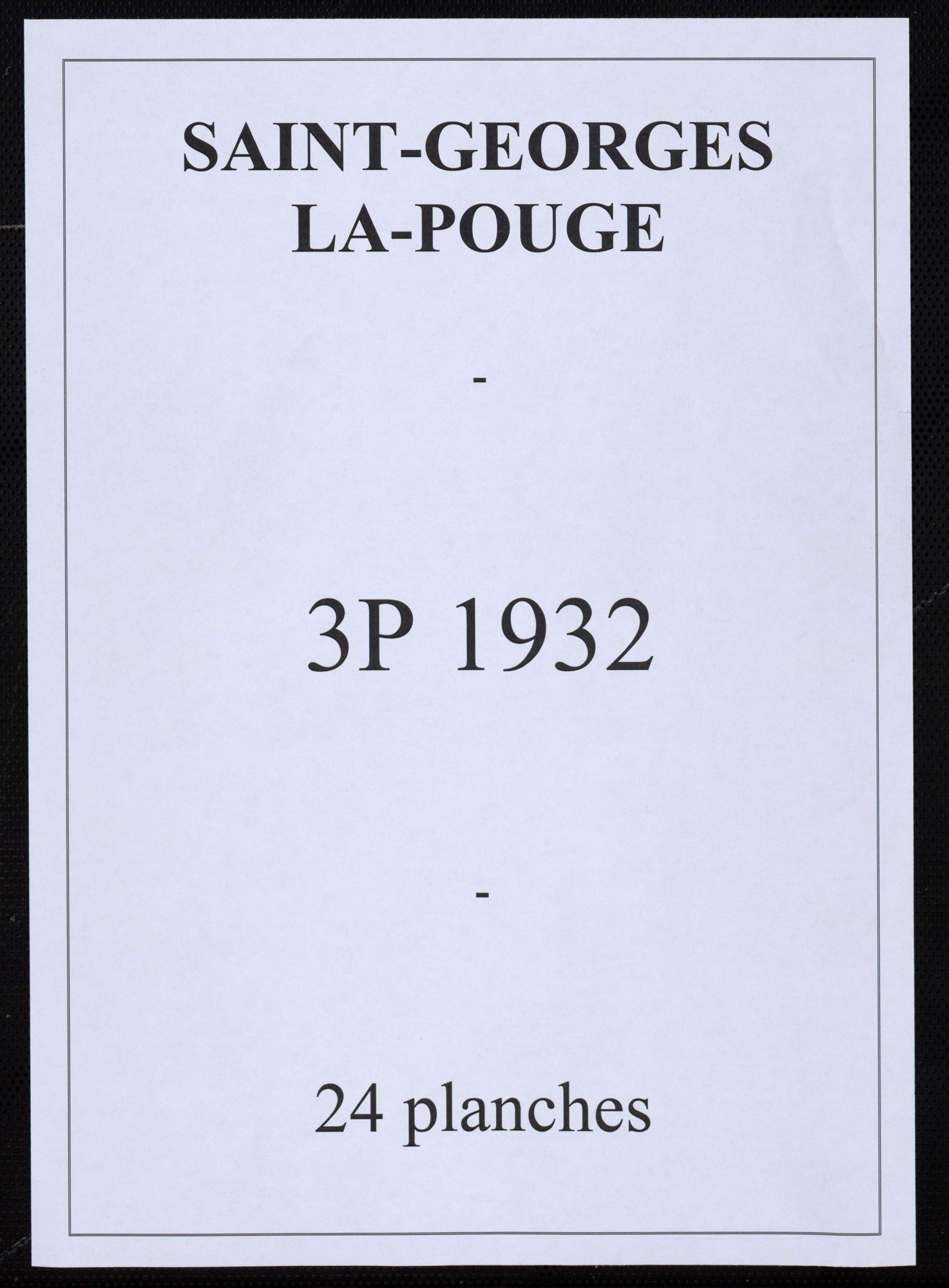 Saint-Georges-la-Pouge - Plan parcellaire communal
