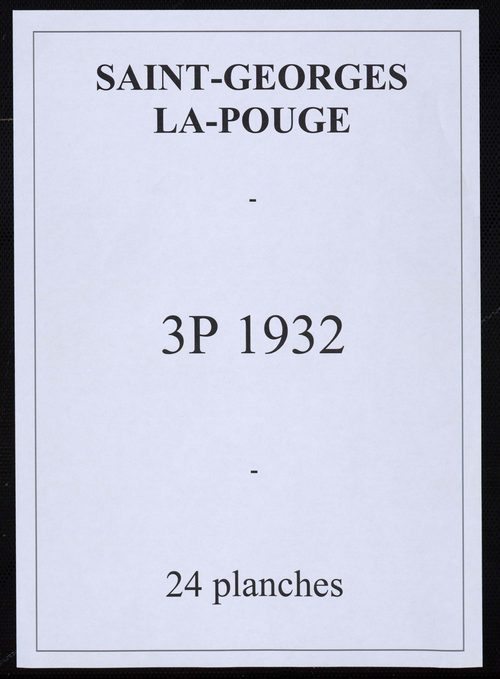 Saint-Georges-la-Pouge - Plan parcellaire communal