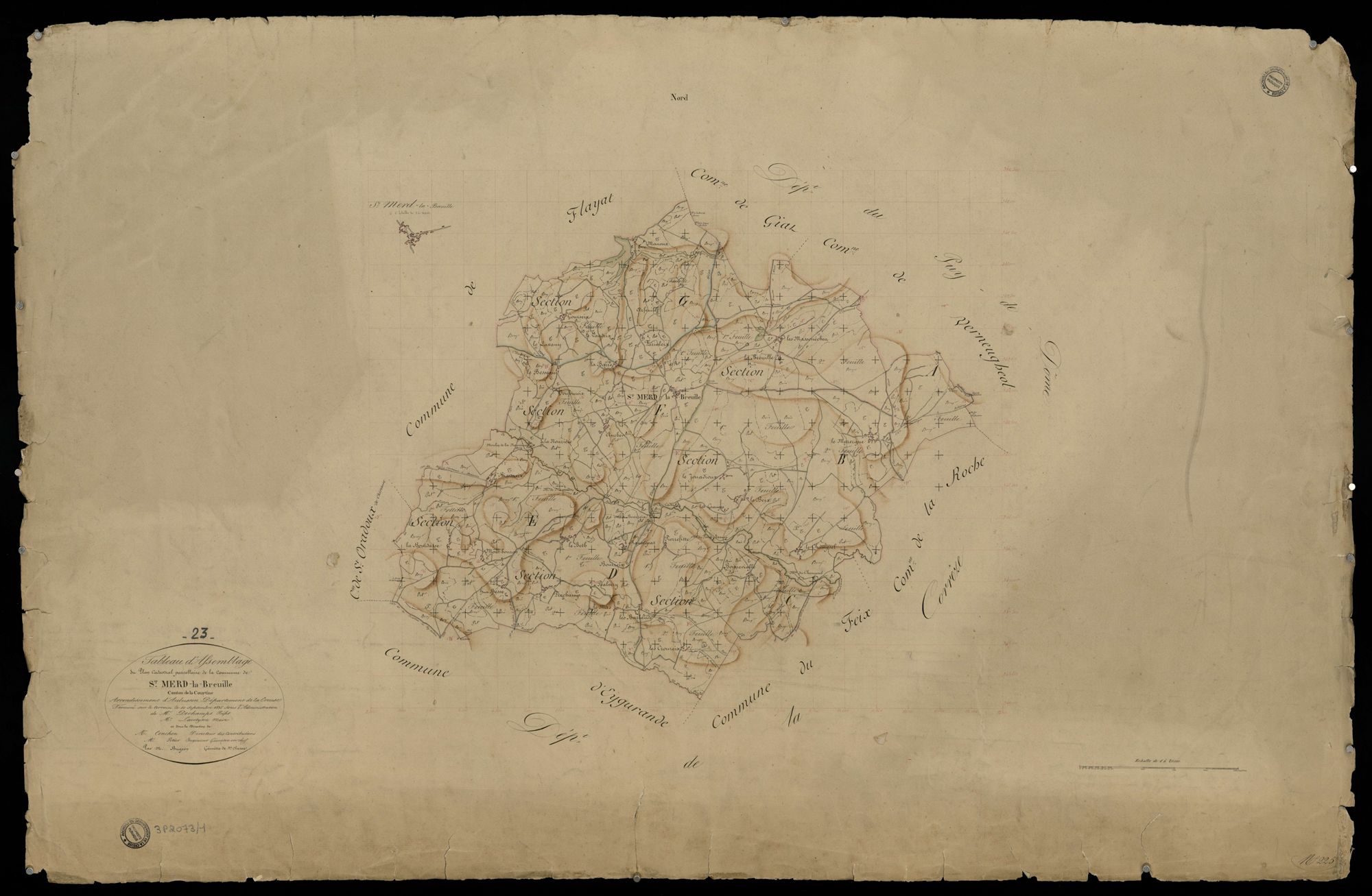 Saint-Merd-la-Breuille - Plan parcellaire communal