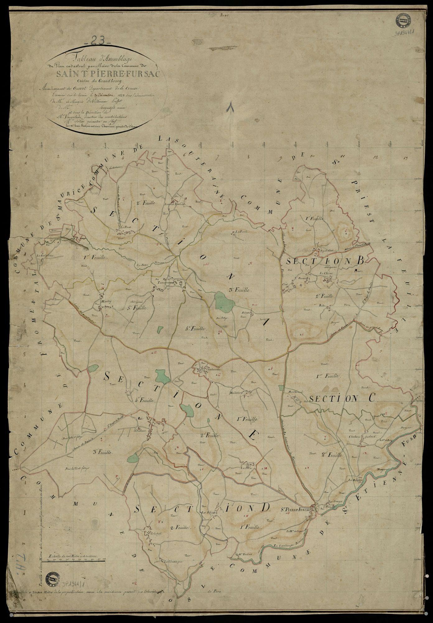 Saint-Pierre-de-Fursac - Plan parcellaire communal