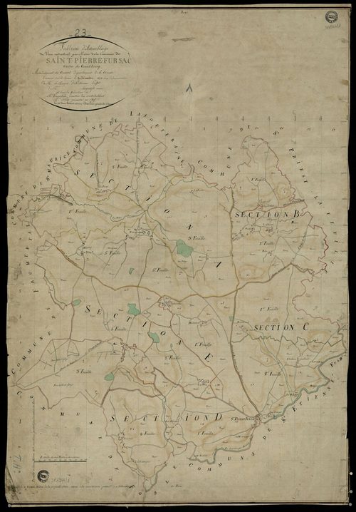 Saint-Pierre-de-Fursac - Plan parcellaire communal