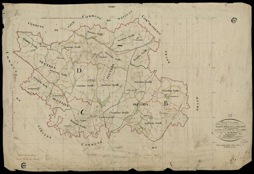 Saint-Priest-la-Plaine - Plan parcellaire communal