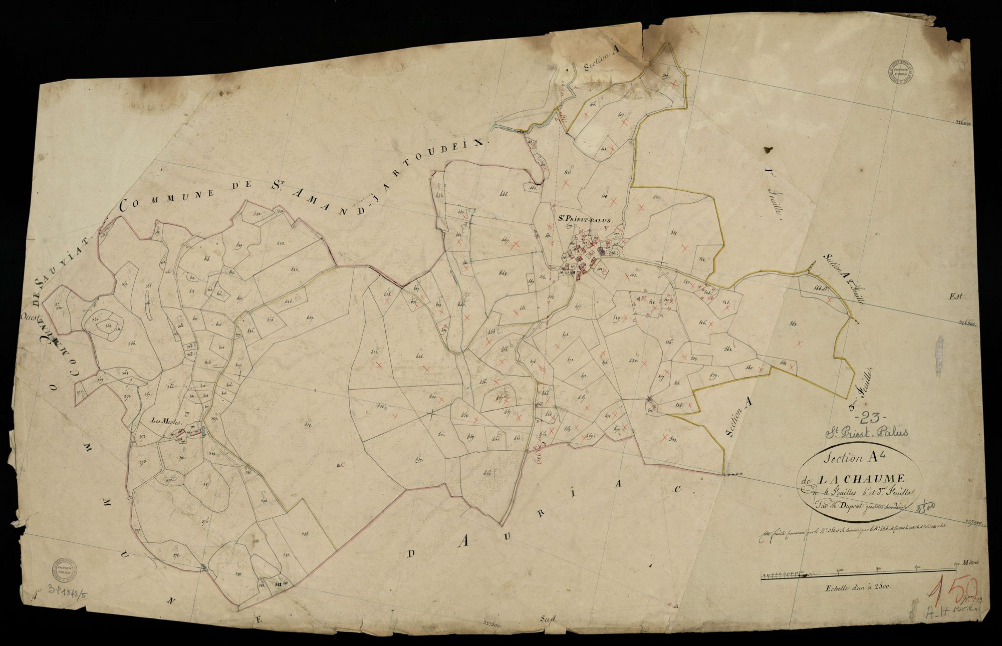 Saint-Priest-Palus - Plan parcellaire communal
