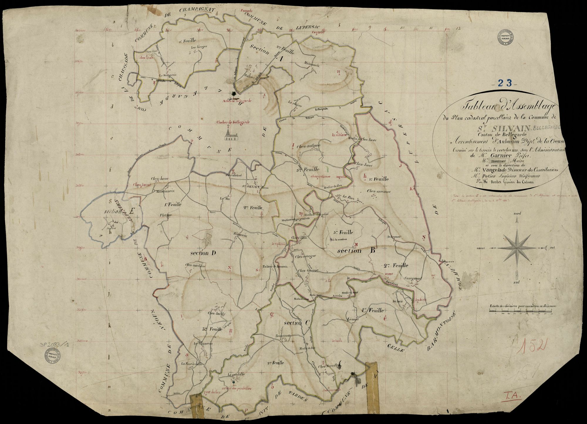 Saint-Silvain-Bellegarde - Plan parcellaire communal