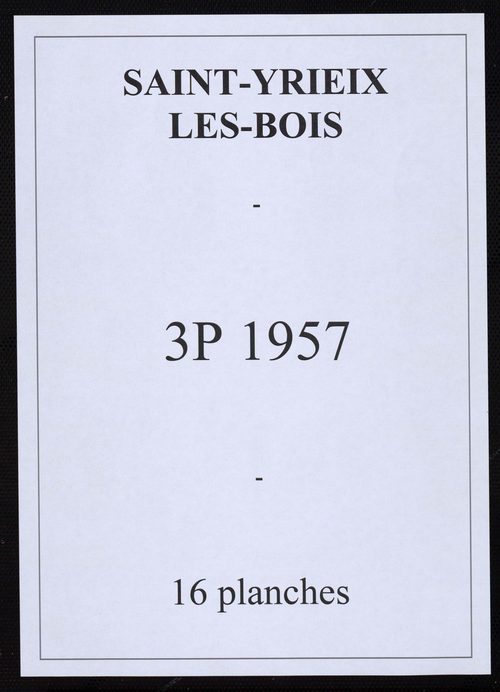 Saint-Yrieix-les-Bois - Plan parcellaire communal