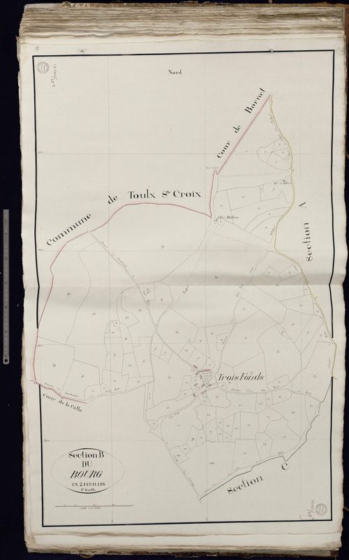 Trois-Fonds - Section B dite du Bourg (1ère feuille)