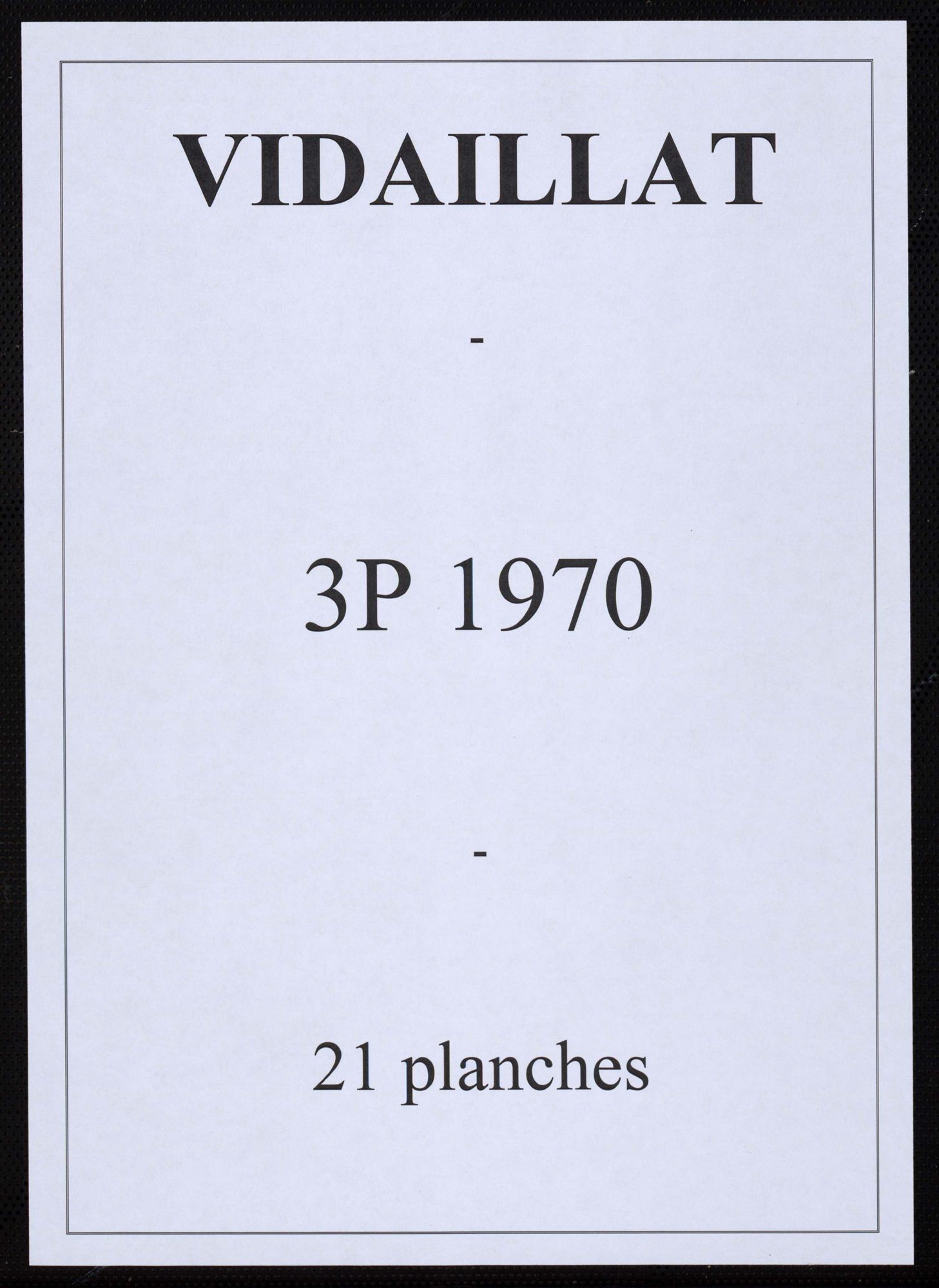 Vidaillat - Plan parcellaire communal
