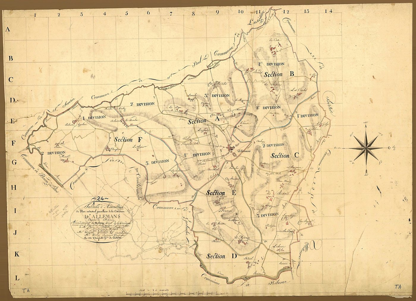 Allemans - Tableau d'assemblage