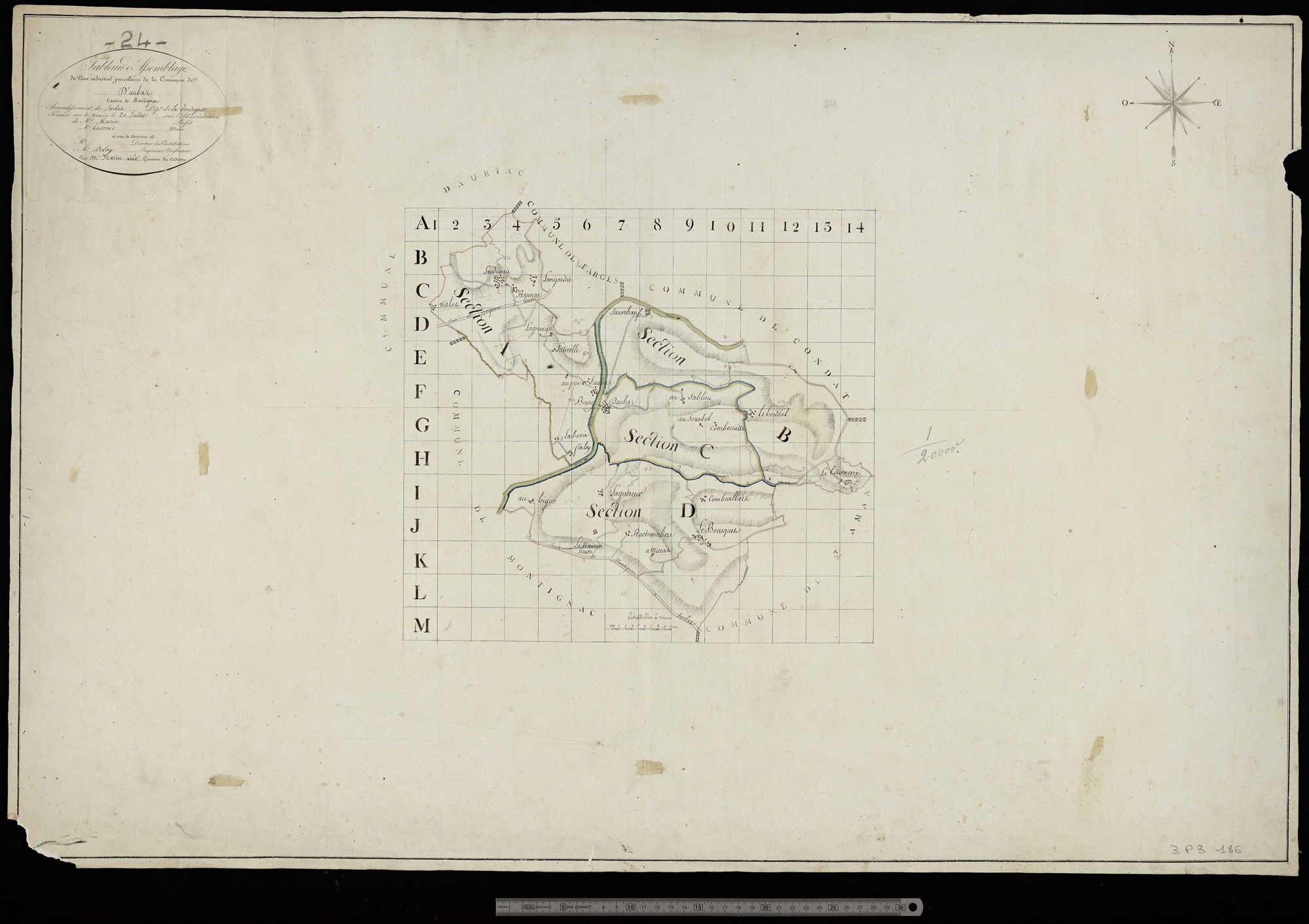 Aubas - Tableau d'assemblage