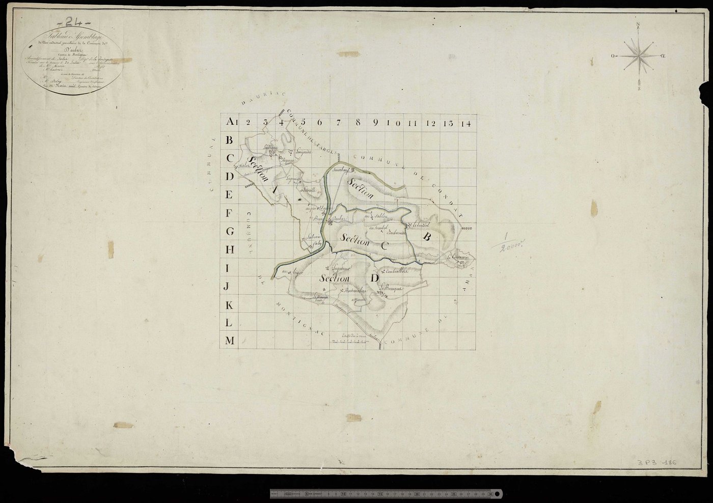 Aubas - Tableau d'assemblage