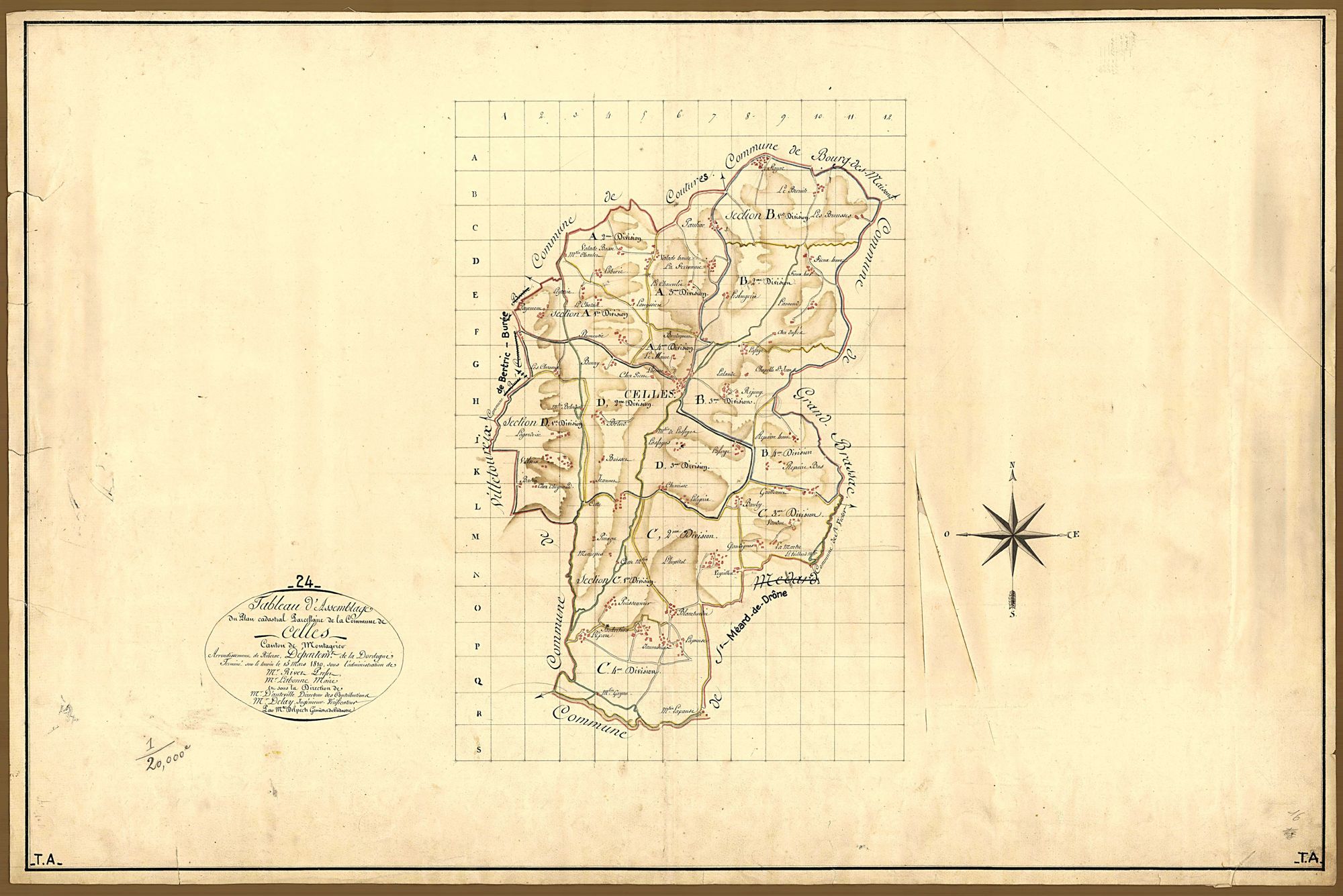 Celles - Tableau d'assemblage